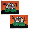 14" x 20" Custom Double Sided Knitted Polyester Golf Flag with Tube